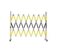 Barandillas Expandibles De Alta Resistencia,Puerta De Entrada Retráctil Con Ruedas Laterales,Valla De Tráfico Retráctil Portátil,Ajuste De Dirección De 270°,Para Sitio(Yellow,300cm/9.8FT)