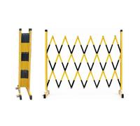 Barandillas Industriales De Metal Expandible, Valla De Tráfico Ajustable De 3,3-33 Pies De Largo, Puerta Móvil Flexible De Fácil Montaje, For Elevador De Sitio(Black/yellow,700cm/23FT)