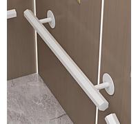 Barandillas industriales de metal para escaleras interiores y exteriores, barandilla de escalera de montaje en pared, 120 cm, color blanco para seguridad en escalones y escaleras