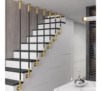 Barandillas industriales para escaleras, barandillas de seguridad tipo L con barra antideslizante, barandilla interior para escaleras. (110cm 1PS)