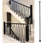 Barandillas para escaleras, Balaustradas metálicas for barandillas de interior 95 cm altura, postes for escaleras con zapatas y tornillos(Style 1,5 Packs)
