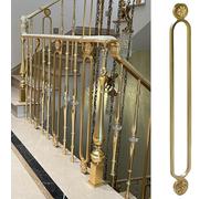Barandillas para escaleras, Barandilla de escalera lujo for hotel, villa, loft o ático, sistema valla decorativa comercial 95 cm alto(Style 2,1 PC)