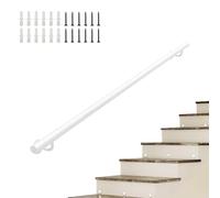 Barandillas para escaleras de 1 a 20 pies con accesorios, barandillas modernas para paredes, barandillas metálicas antideslizantes de seguridad para lofts, terrazas y pasillos(360cm)