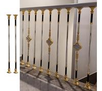Barandillas para escaleras, Pasamanos de escalera 95 cm altura, poste decorativo for valla interior con tornillos(Style 1,2 PCS)