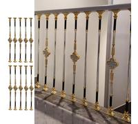 Barandillas para escaleras, Pasamanos de escalera 95 cm altura, poste decorativo for valla interior con tornillos(Style 2,10 PCS)