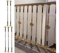Barandillas para escaleras, Pasamanos de escalera 95 cm altura, poste decorativo for valla interior con tornillos(Style 1,5 PCS)
