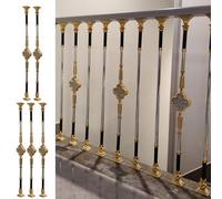 Barandillas para escaleras, Pasamanos de escalera 95 cm altura, poste decorativo for valla interior con tornillos(Style 2,5 PCS)