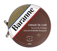 Baranne - Ciraje de lujo marrón | Cera de abeja francesa | Nourrit, Ravive & Assouplit | Brillo Larga Duración | Zapatos Cuero | 75ml