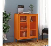 BaraSh Armario de Almacenamiento Acero Naranja 80x35x101,5 cm Muebles Oficina Armario archivador aparador Armario de Almacenamiento