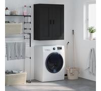 BaraSh Armario de Pared Madera de ingeniería Negro 69,5x34x90 cm Muebles De Cocina Auxiliares