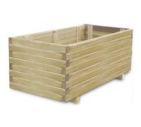BaraSh Arriate Rectangular de Madera 100x50x40 cm macetero Madera Exterior Jardinera Madera Raised Bed jardineras Exterior Madera