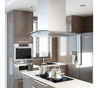 BaraSh Campana extractora de Techo 90 cm Acero Inoxidable 756 m³/h LED Campana Extractora Isla