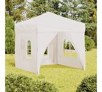 BaraSh Carpa para Fiestas Plegable con Paredes Laterales pergolas de Jardin cenadores para Jardin toldo Playa Plegable Gazebo Plegable Blanco 2x2 m