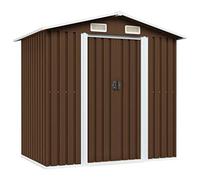 BaraSh Caseta de Almacenamiento jardín Acero marrón 204x132x186 cm Caseta De Jardin Exterior Casa Prefabricada