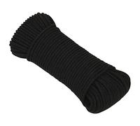 BaraSh Cuerda de Trabajo poliéster Negro 5 mm 25 m Cuerda Paracord Resistente A La AbrasióN