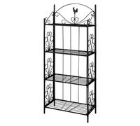 BaraSh Estante De Planta Cuadrada Negro Soporte Macetas Estanterias para Macetas de Metal Estanterias Decorativas Plantas Salón Balcón Oficina