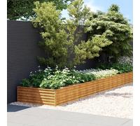 BaraSh Jardinera Acero corten 579x100x36 cm Jardinera Rectangular Macetas Exterior Grandes