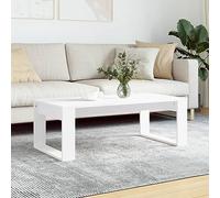 BaraSh Mesa de Centro Madera de ingeniería Blanco 102x50x35 cm Mesa de Café