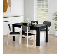BaraSh Mesa de Comedor de Madera contrachapada Negro 140x74,5x76 cm Mesa Cocina Extensible Muebles Comedor Mesa Comedor pequeña mesas de Cocina