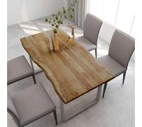 BaraSh Mesa de Comedor de Madera Maciza de Acacia 154x80x76 cm Mesa Comedor mesas de Cocina Mesa de Salon mesas de Comedor