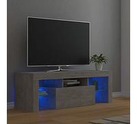 BaraSh Mueble de TV con Luces LED Gris hormigón 120x35x40 cm Mueble Television Salon