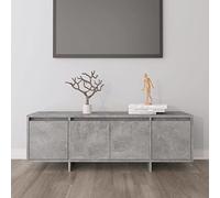 BaraSh Mueble de TV Madera contrachapada Mueble TV Mesa TV Salon Muebles de Salon Gris hormigón 120x30x40,5 cm