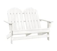 BaraSh Otomana Adirondack de jardín 2 plazas Madera de Abeto Blanco Sillas Terraza Exterior Sillas De Jardin Exterior En Oferta