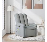 BaraSh Sillón reclinable de Masaje de Tela Gris Claro Sofa Reclinable Sillon Masaje Relax