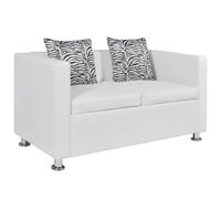 BaraSh Sofá de 2 plazas de Cuero Artificial Blanco Sofa Cama 2 Plazas Barato Sofas PequeñOs