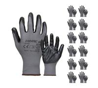 Baratec 12 Guantes Nitrilo XSuper Grip, Seguridad, Máximo Agarre, Ensamblaje/Fabricación/Automotriz - S