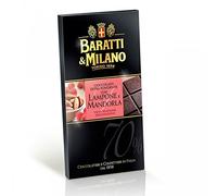 Baratti & Milano - TABLETTE CHOCOLAT NOIR EXTRA 70%, FRAMBOISES & AMANDES 75GR