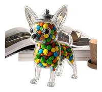 Barattolo di caramelle a forma di cane - Simpatico contenitore trasparente ermetico per snack, barattolo di caramelle, scatola decorativa per alimenti da scrivania con coperchio | Soggiorno, camera da