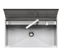 BARAZZA 1LLB90 Fregadero Empotrable | 1 cubeta con tapa, peso 23 kg, acero inoxidable AISI 304