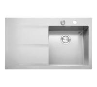 BARAZZA 1LMDR91S Fregadero Empotrable | Piano appoggio sx, Raggio 12, Vasca inox AISI 304