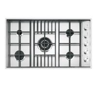 BARAZZA 1PLB5 Placa de gas Empotrable | 4 fuegos + doble corona, rejillas de hierro fundido, Eco-flama