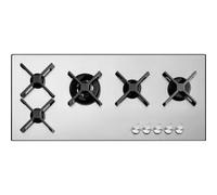 BARAZZA 1PSP105 Placa de gas | rejillas de hierro fundido, quemador Dual, mandos frontales