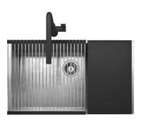 BARAZZA 1X70VK Fregadero Empotrable | acero inox AISI 304, doble cubeta profunda, estilo profesional