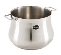 Barazzoni 001001022 Pot, de diámetro 22 cm, la línea de la Panza de Acero, 18/10