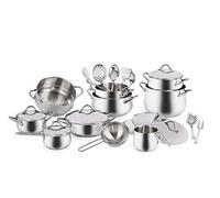 Barazzoni Batería mediterránea 24 piezas - Composición 18/10 - Fabricado en Italia, acero inoxidable 18/10