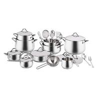 Barazzoni Batería mediterránea 24 piezas - Composición B - Acero inoxidable 18/10 - Made in Italy