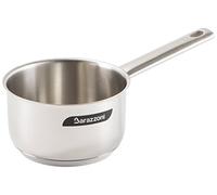 Barazzoni Chef Line Cacerola Mango Largo, ø 16 cm, Capacidad 1,5 litros, Fabricada en Italia, Acero Inoxidable 18/10, inducción + Gas, Triple Fondo, Libre de PFAS