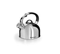 Hervidor de acero pulido.