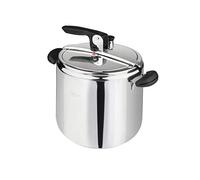 Barazzoni Olla a presión Ameli 26 cm, capacidad 12 L, acero inoxidable 18/10, Made in Italy, 12 litros, acero y negro