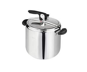 Barazzoni Olla a presión Ameli 26 cm, capacidad 12 L, acero inoxidable 18/10, Made in Italy, 12 litros, acero y negro