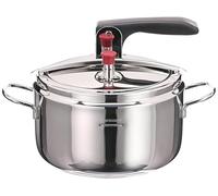 Barazzoni Olla a presión Modelo Basic, ø22 cm, Capacidad 5 l, inducción, Fabricada en Italia, Acero Inoxidable 18/10, Plata, 22 cm