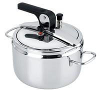 Barazzoni Olla a presión modelo Basic, ø22 cm, capacidad 7 l, acero inoxidable, fabricada en Italia