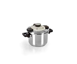 Barazzoni Pentola a Pressione, Capacità 6 lt, ø 22cm, Acciaio INOX Olla a presión Dual System Facile, Capacidad 6 l, ø 22 cm, Acero Inoxidable 18/10, Made in Italy