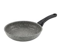 Barazzoni - Sartén de Aluminio de Efecto Piedra con Revestimiento de Marmotech y Base de inducción (diámetro de 24 cm), Color Gris