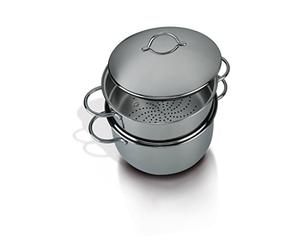 Barazzoni SPA, VaporSet con Fondo ø24cm, Acciaio INOX 18/10, Made in Italy