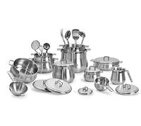 Barazzoni, Tummy - Batería de Cocina, Acero Inoxidable 18/10. Fabricado en Italia.